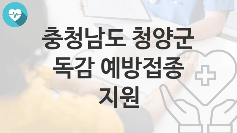 충청남도 청양군
독감 예방접종 지원