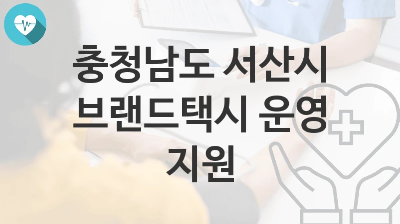 충청남도 서산시
브랜드택시 운영 지원