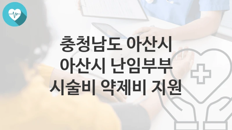 충청남도 아산시
아산시 난임부부 시술비 약제비 지원
