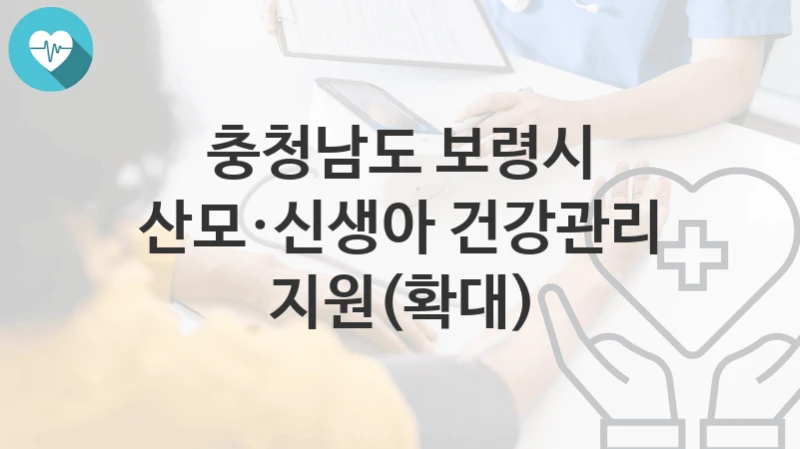 충청남도 보령시
산모·신생아 건강관리 지원(확대)