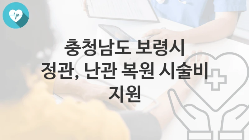 충청남도 보령시
정관, 난관 복원 시술비 지원