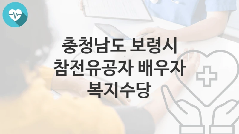 충청남도 보령시
참전유공자 배우자 복지수당