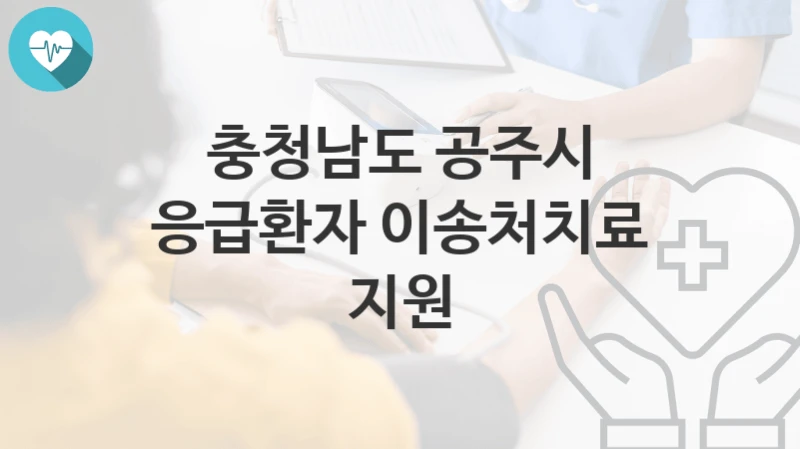 충청남도 공주시
응급환자 이송처치료 지원