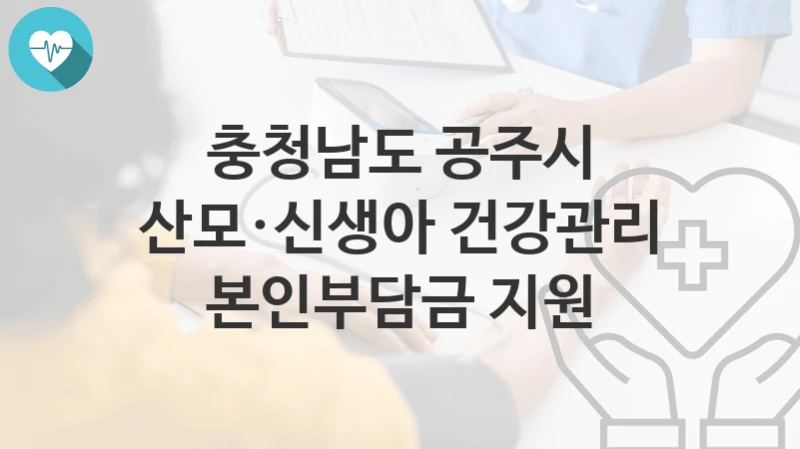 충청남도 공주시
산모·신생아 건강관리 본인부담금 지원