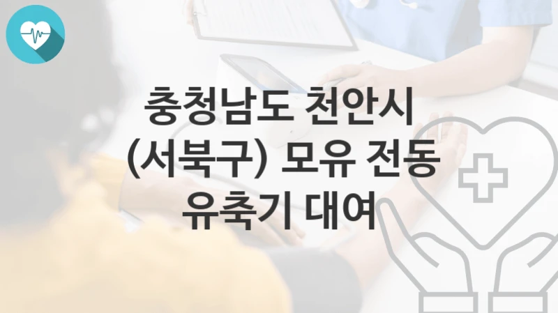 충청남도 천안시
(서북구) 모유 전동 유축기 대여