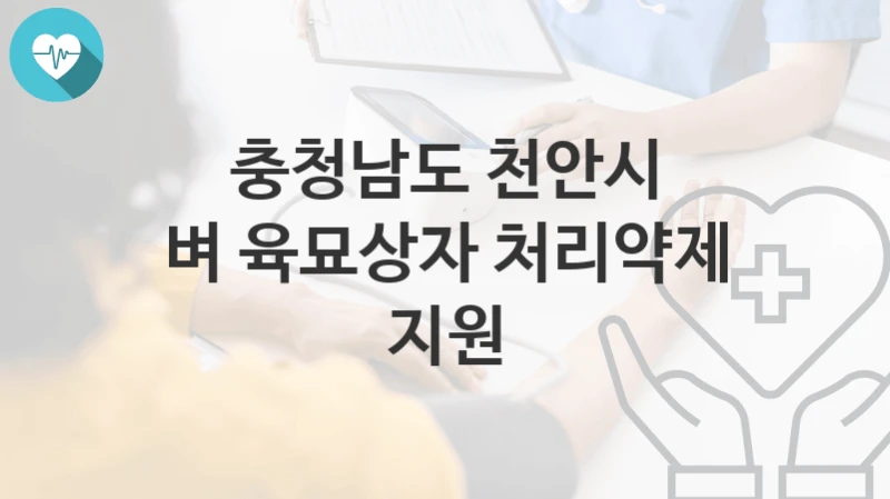 충청남도 천안시
벼 육묘상자 처리약제 지원