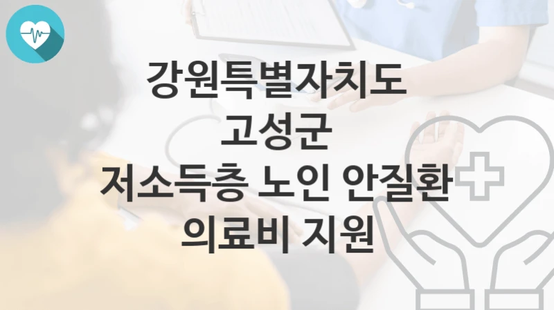 강원특별자치도 고성군
저소득층 노인 안질환 의료비 지원